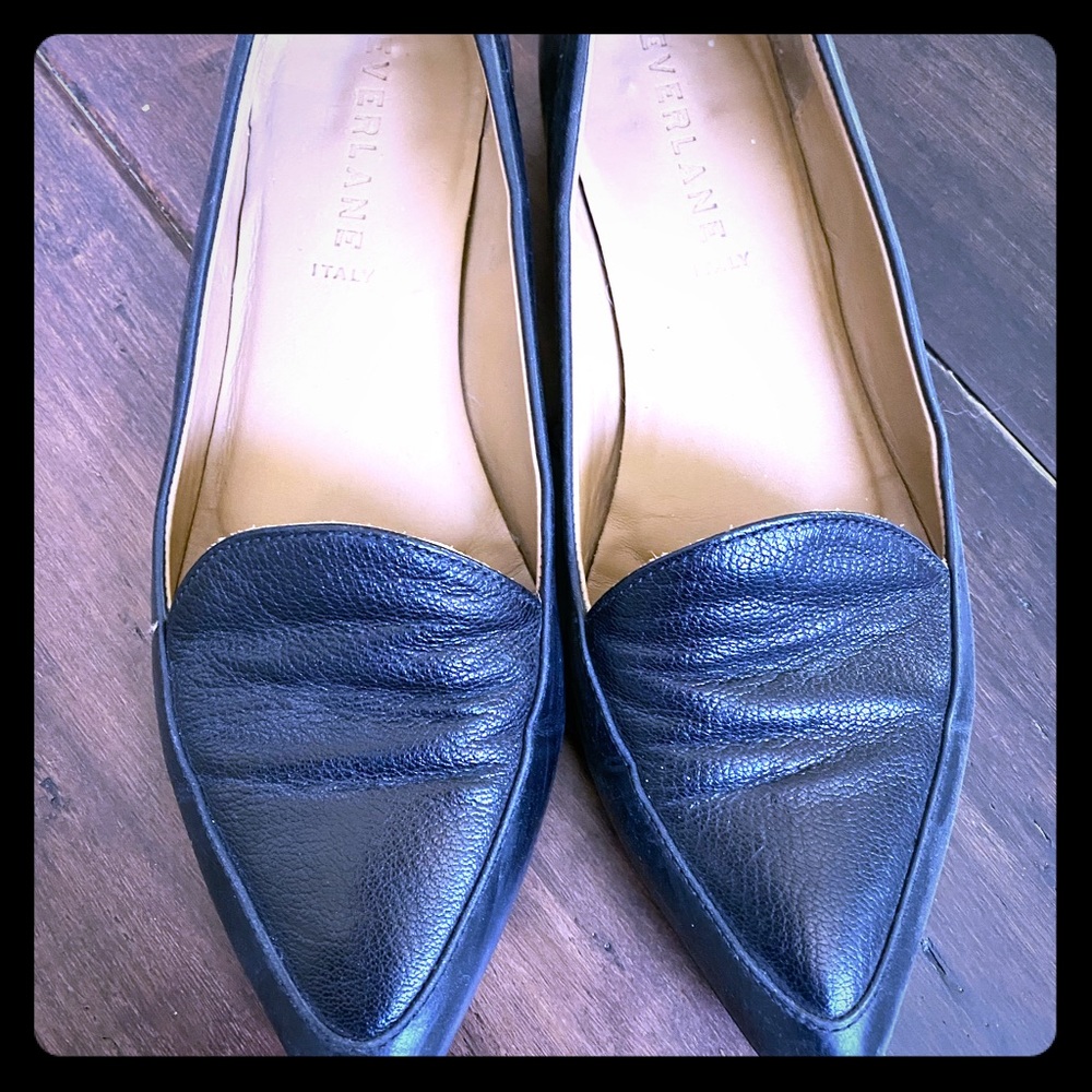 Everlane pointy flat loafers
